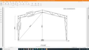 Lightweight shed with an opening of 12 meters
